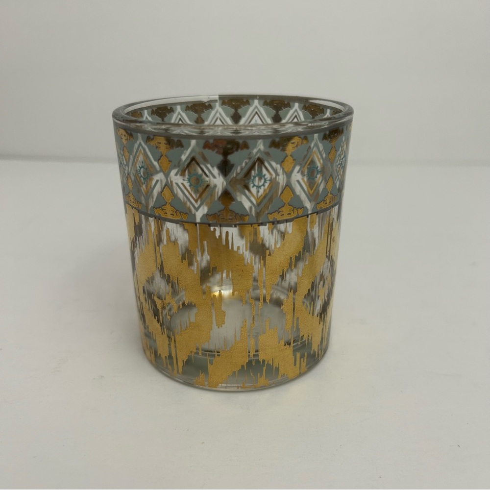 Patina Vie cocktail glassware gold colored one glass
